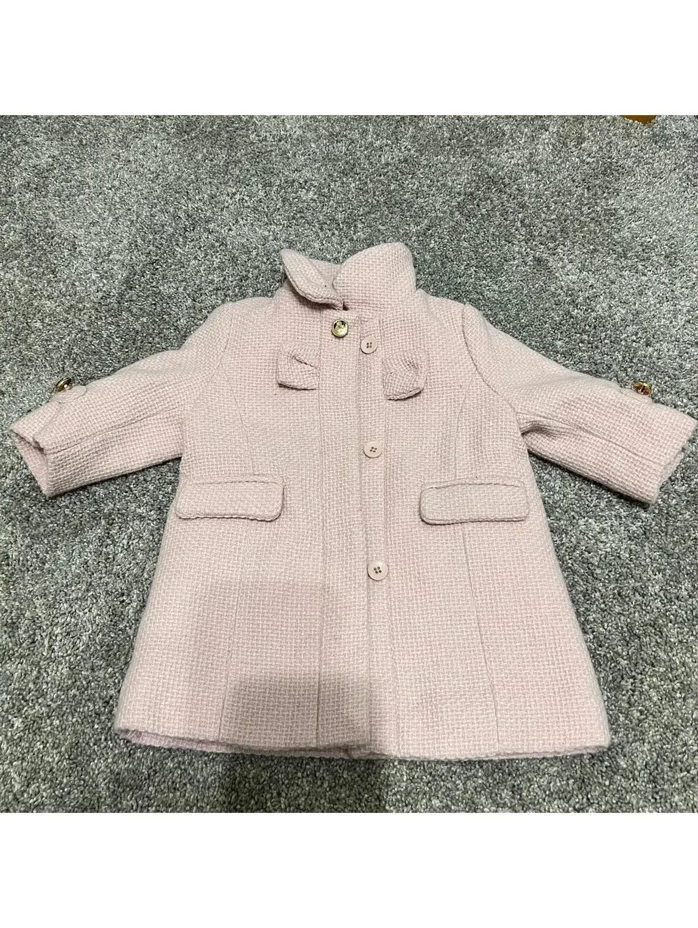 Edgehill Baby Girl's Pink Tweed Peacoat size 9 Months